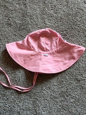 Ruffle Butts Pink Wide-Brim Sun Hat